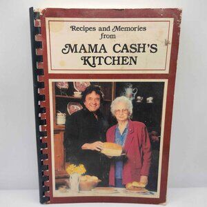 Rare SIGNED Recipes & Memories from Mama Cash's Kitchen Mrs. Ray Cash 1985 Vtg